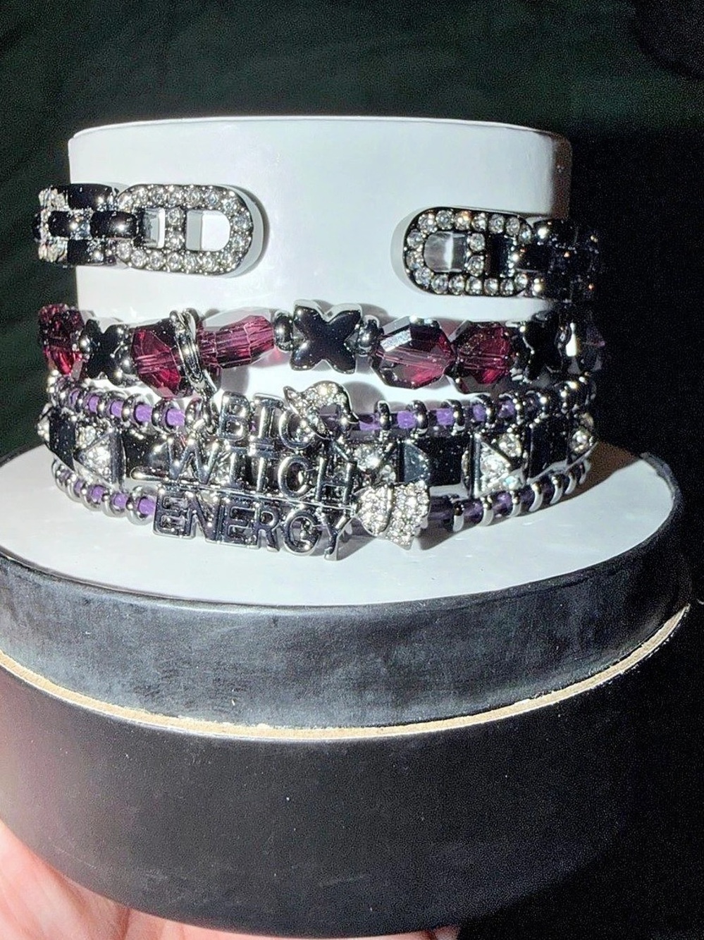 Bomb Party Halloween Stack-Shadows & Champagne Big Witch Energy on Hematite